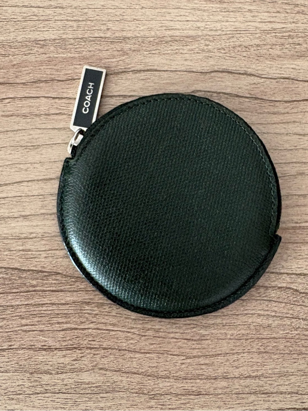 Coach 90s Round coin purse leather Dark / Like Green